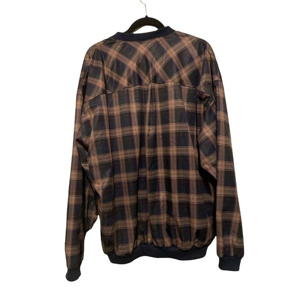TOSANI Sweater XL Mens Plaid Pullover Vintage V Neck Polyester Nylon Pockets - Picture 3 of 7